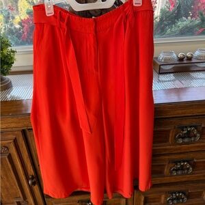 Bright orange Armani Exchange midi skirt /pants